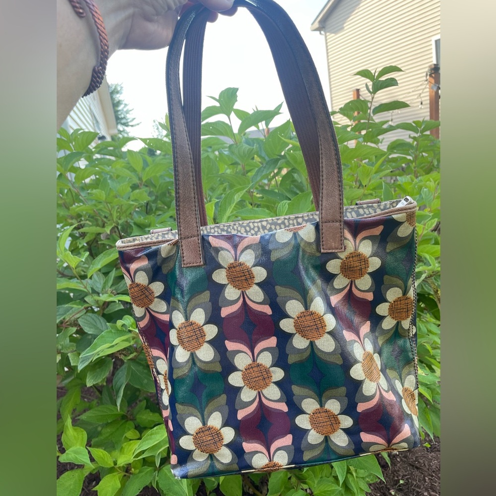 Vintage Fossil Keyper Coated Canvas Shoulder Bag … - image 3